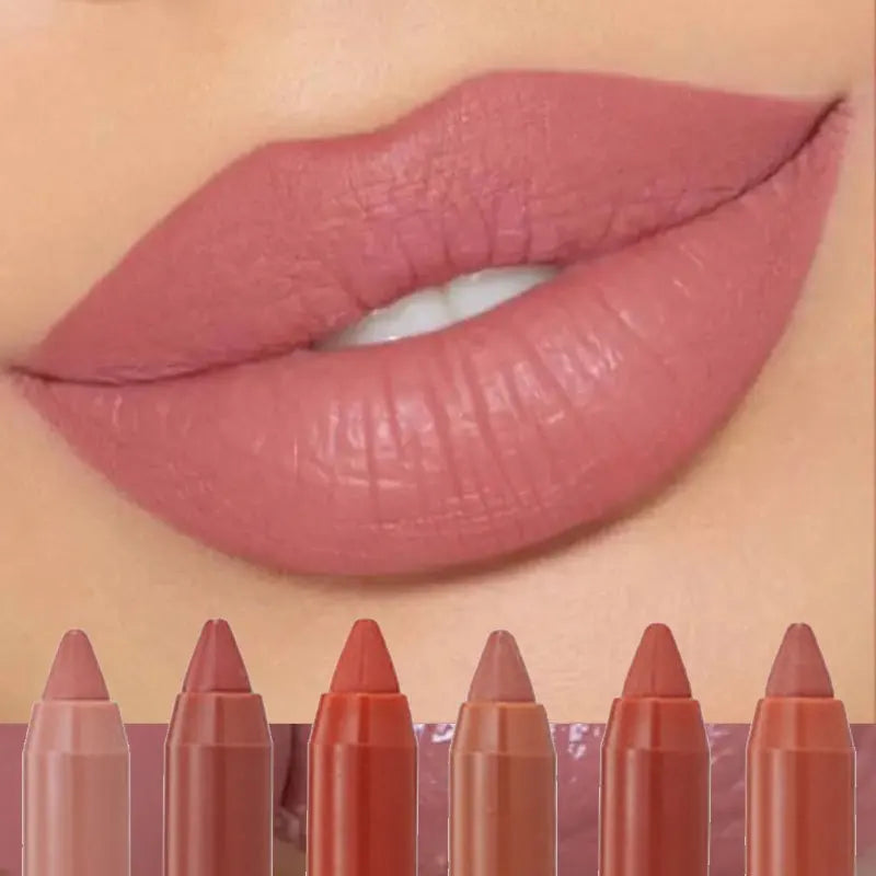 Nude Lipstick Colors Lasting Velvet Matte Non-Stick Cup Solid Lip Gloss Moisturizing Not Fading Lips Tint Makeup Cosmetics