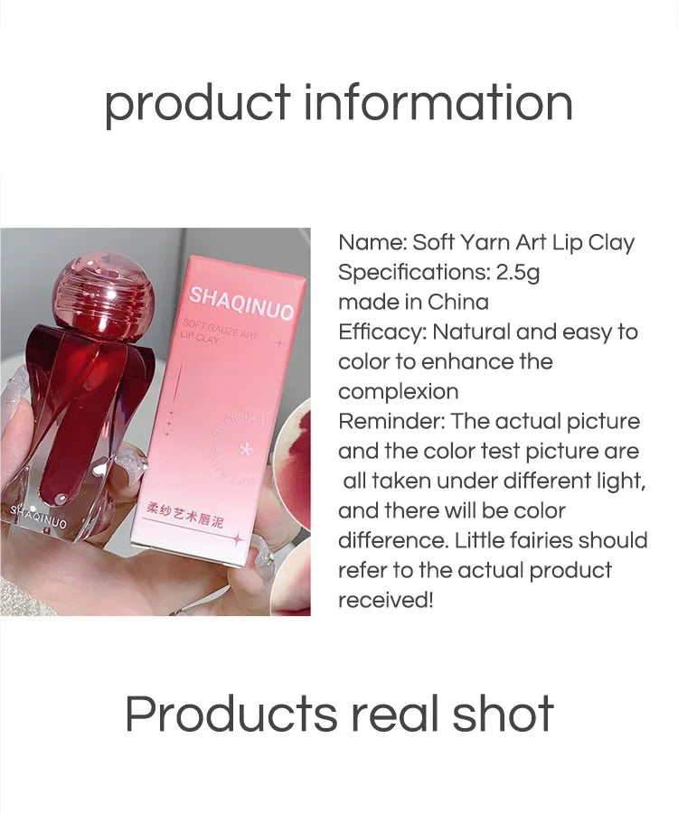 Artistic Soft Mist Mousse Lip Glaze Velvet Matte Lipstick Holding Makeup Not Easy to Sticky Cosmetics Lipstick