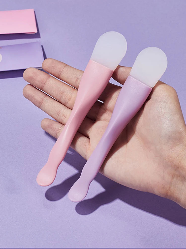 Double head silicone facial mask brush face cleaning scraper daub type mud film special brush beauty tool