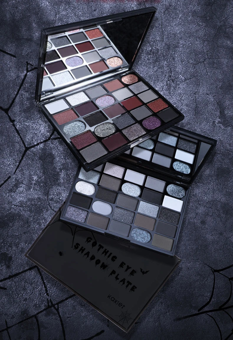 Dark Gothic Eye Shadow Palette Pearlescent Matte Fine Sparkle Strobes Punk Profound Three-dimensional Eye Shadow Makeup Cosmetic