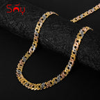 Sunny Jewelry Women Men's Necklace Gold Plated Fashion Basic Punk Cuban Link Chain Long Necklace Neck Jewellery Accessories Gift