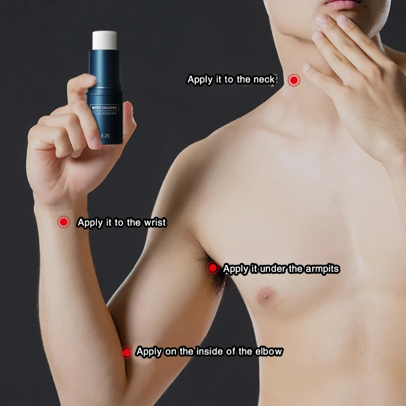 Fanzhen Men's Solid Cologne - Light and Fresh Scent, All-Over Use, Portable Stick for On-the-Go Convenience