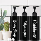 Shampoo Conditioner Bodywash Soap Dispenser Bathroom Shower Soap Dispenser Empty Shampoo Bottle Bathroom Essential