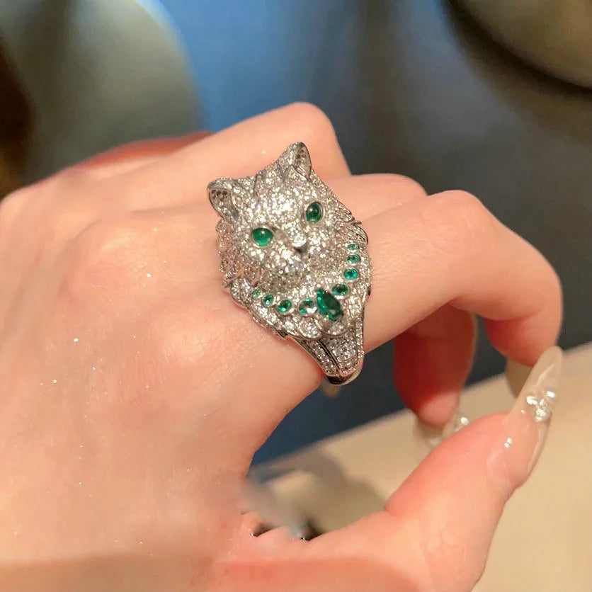 2023 Women Mojito zircon Little Cat Earrings Music Notes Dewdrop Mermaid Tears Pearl Flower Ring