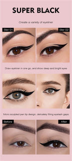 Waterproof Black Liquid Eyeliner Pen Ultra-Fine Anti Smudge Lasting Smooth Lying Silkworm Eyes Liner Pencils Eye Makeup Tools