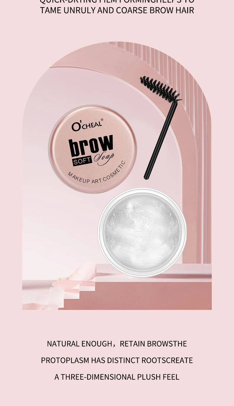 Eyebrow Styling Gel 3D Feathery Wild Brow Wax Waterproof Long Lasting Easy To Wear Shaping Eyebrows Makeup Sculpt Soap Cosmetics