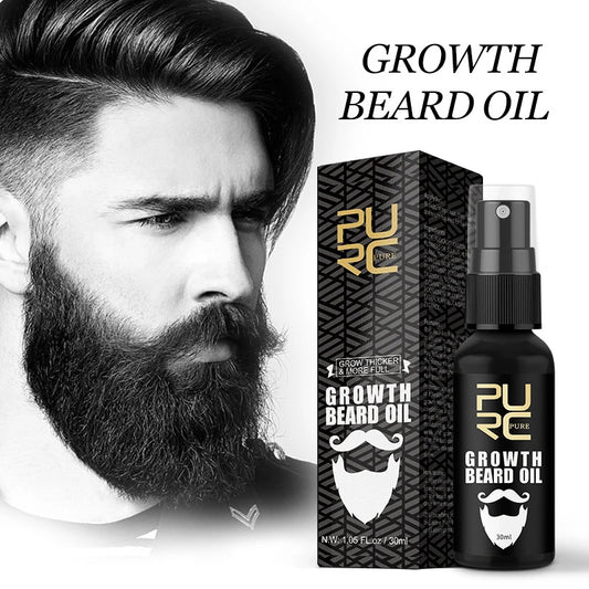 Natural Beard Care Essential Oil 30ml,Deeply Moisturizes Nourishes Beard,Smooth & Glossy for Men Fuller Thicker Styling Care