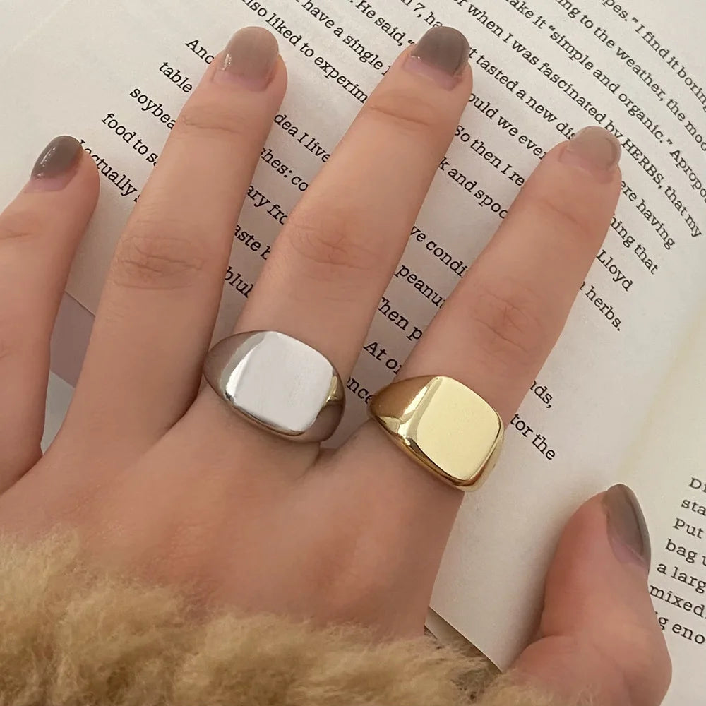 Minimalist ring, men's trend, personality, European and American hip-hop niche design, high-end index finger ring, tail ring