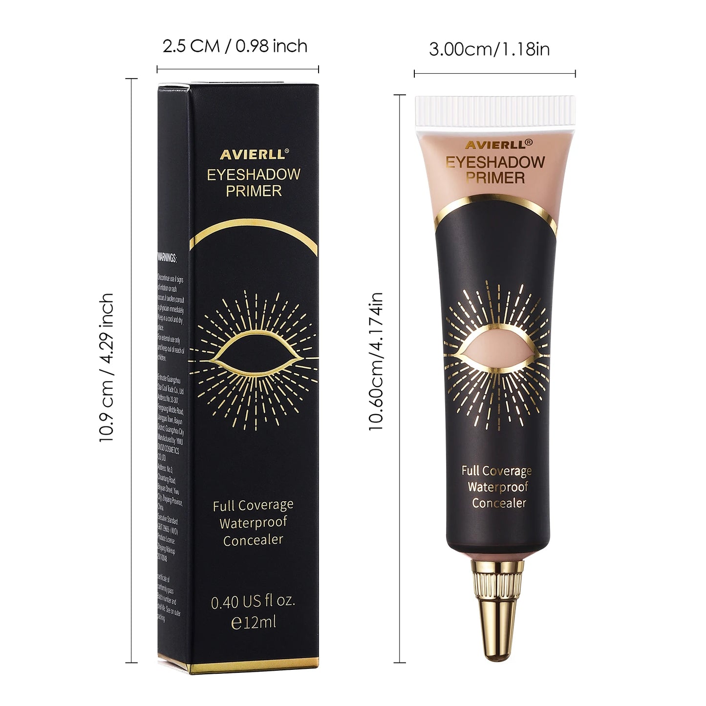 Long-Lasting Matte Eyeshadow Primer: Waterproof, Full-Coverage Eye Makeup Base in Medium Cream Form