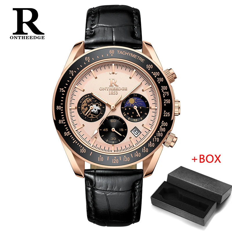 Luxury Man Watch High Quality Waterproof Chronograph Luminous Men's Wristwatch Leather Men Date Quartz Watches Casual Clock