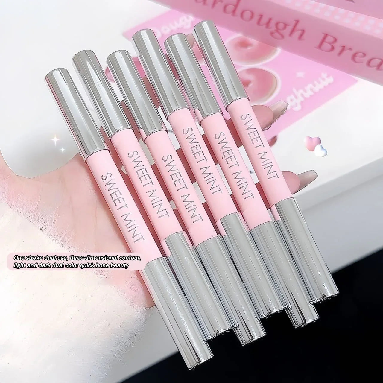 Natural 3D Contouring Pen Face Brightening Corrector Nose Shadow Sculpting Face Silkworm Highlighter Shading Stick Korean Makeup
