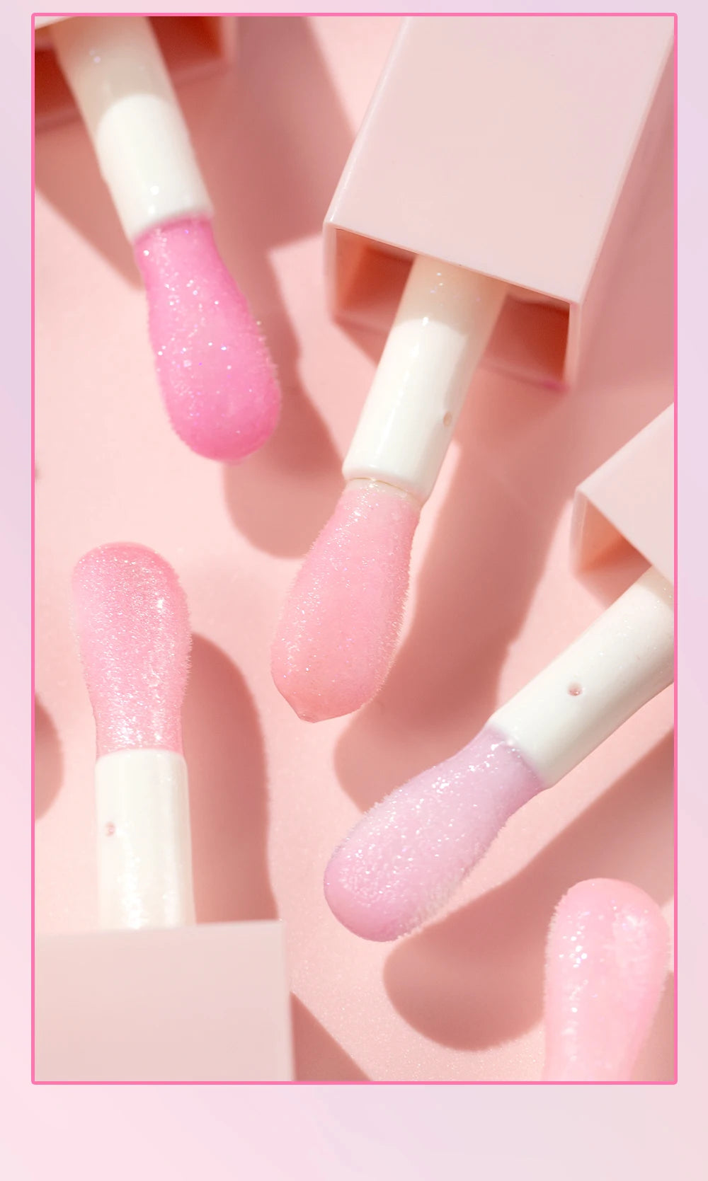 Pearlescent Pink Glitter Lip Oil Lustrous Color Changing Lip Gloss Moisturizing Makeup Lip Balm Mirror Glass Lip Glaze Cosmetics
