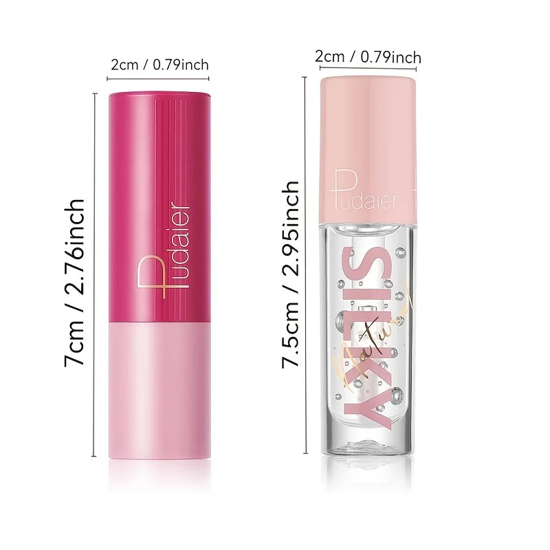 Silky Smooth Lipstick & Nourishing Lip Oil Set - Create Versatile Stunning Looks with Long-Lasting Hydration