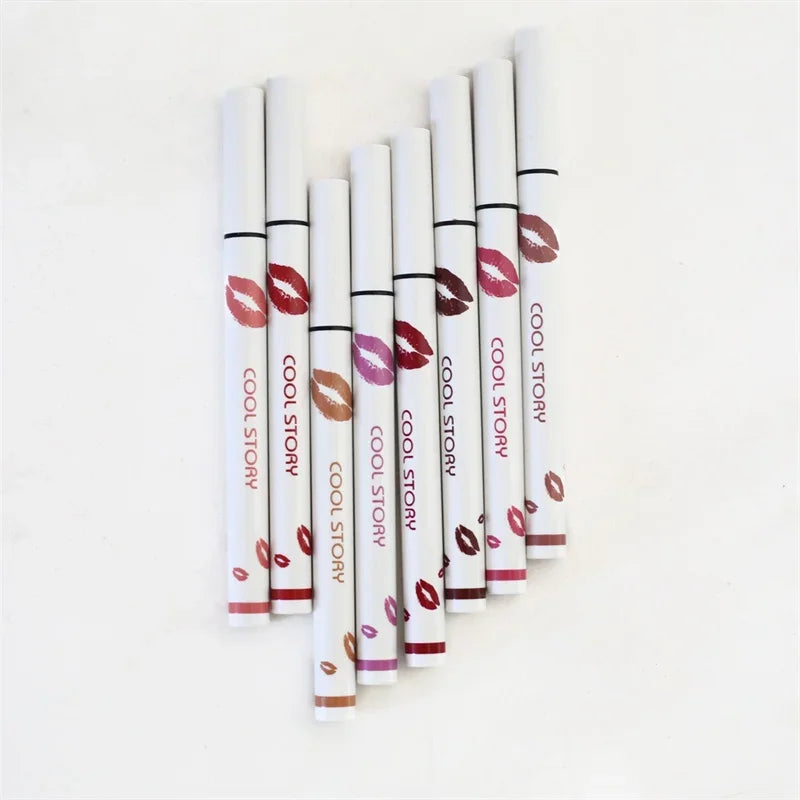 Liquid Lipliner Pencil Matte Soft Lip Liner Stick Long Lasting Lips Cosmetic Tools Quick Drying Smudge Proof Natural Lipstick