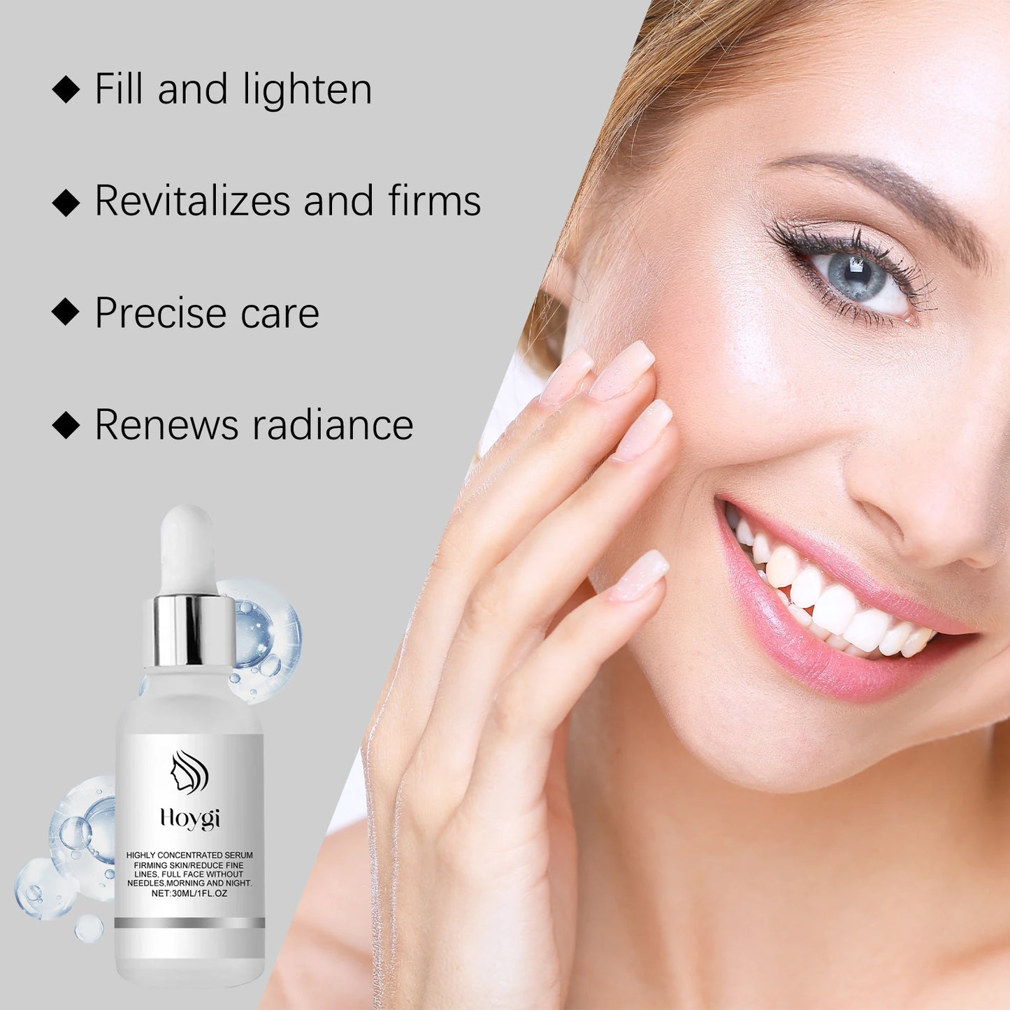 Brightening Hydrating Face Serum for Sensitive Skin 30ml Anti Aging Essence Reduces Dark Spots Acne Marks Lines Fast Absorbing