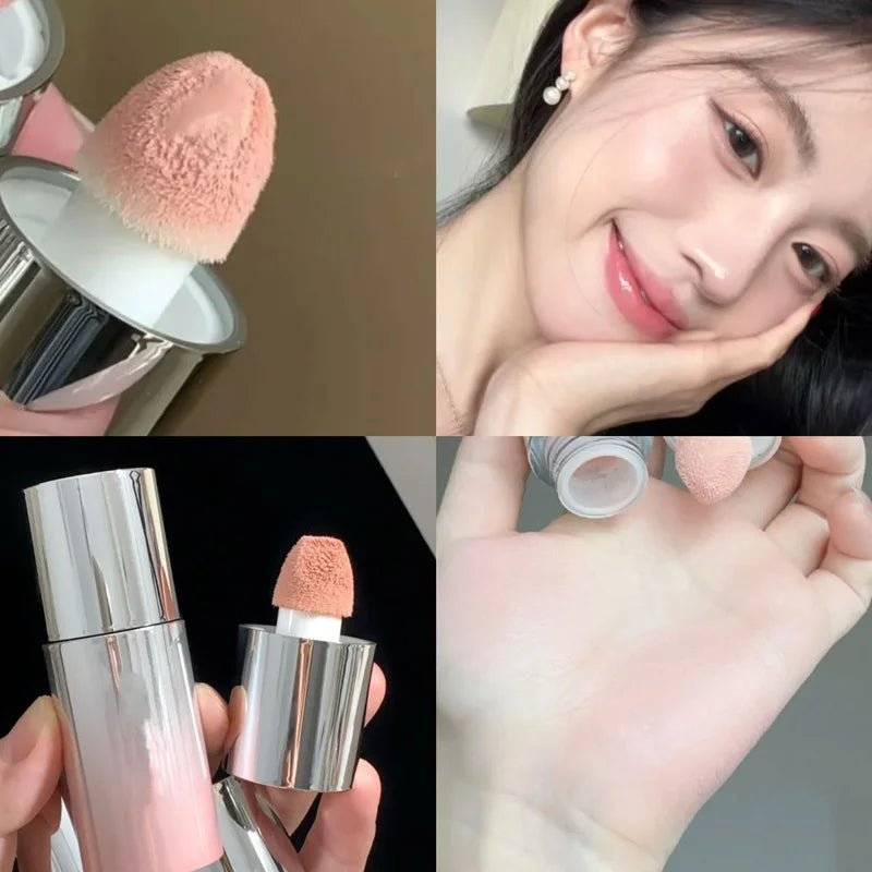Liquid Blush Stick, with Sponge Tip, Suitable for Lips and Cheeks, Waterproof and Long-Lasting Color Correction