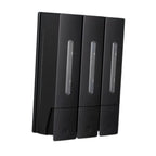 Three Chamber Wall-Mounted Dispenser for Shampoo and Conditioner in Bathrooms