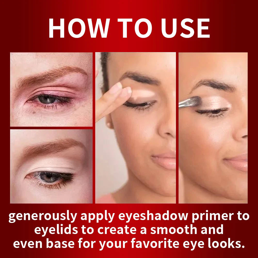 1PC Eyeshadow Primer - Matte Finish, Long-Lasting Waterproof, Full Coverage Concealer, Perfect Makeup, Correct Skin Tone