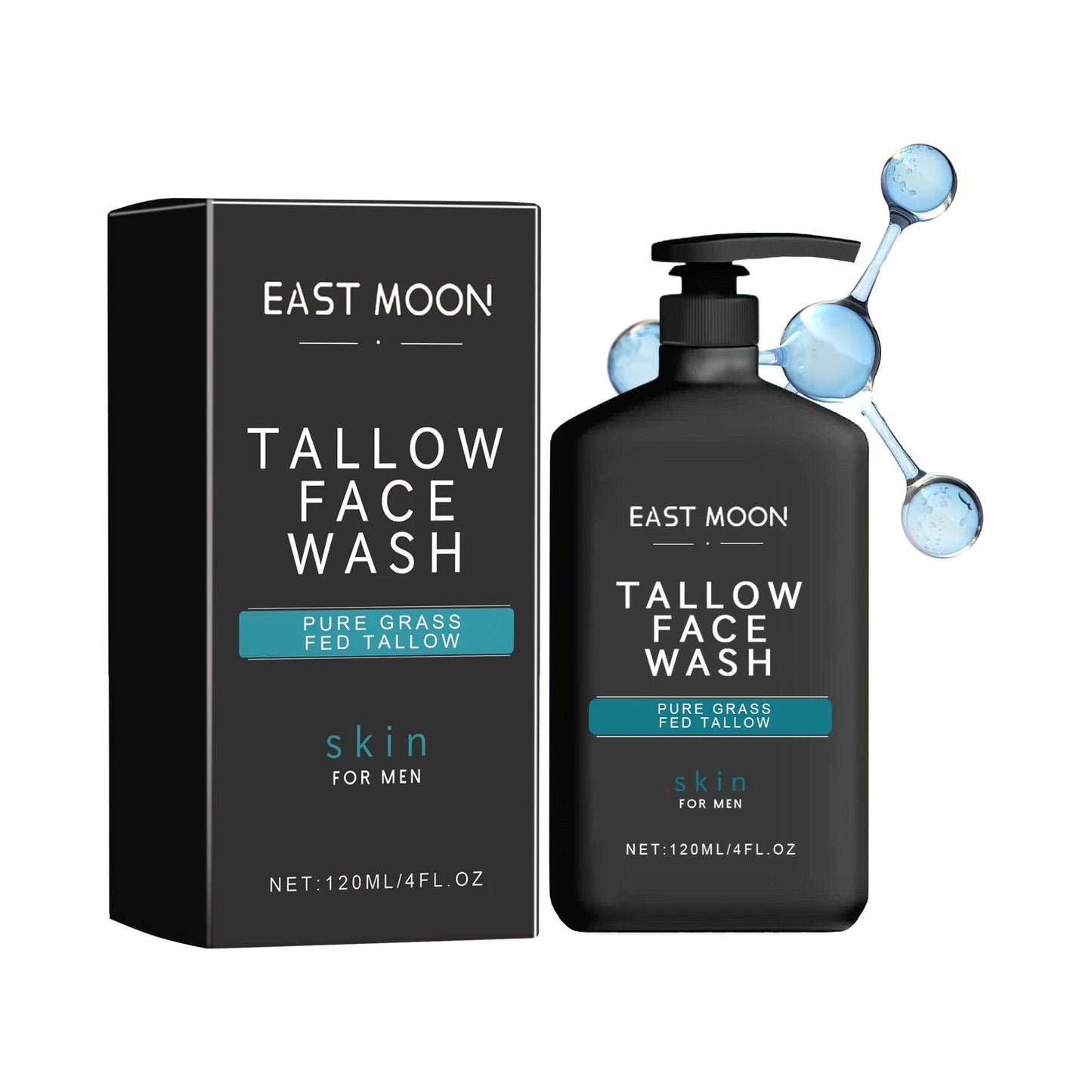 Men's Daily Face Wash Deep Cleansing Pore Oil Control Remove Acne Blackhead Brightening Facial Cleanser for Refreshed Skin