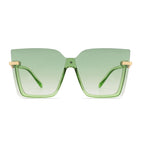 Women  Sun Glasses Streetwear Large Frame Eyewear GogglesHollow Out Square One-piece Sunglasses Women MenGlasses
