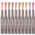 10 Color Double Ended Eye Shadow Stick With Sponge Brush Pearlescent Lasting Eyeshadow Pen Contouring Portable Makeup Cosmetics