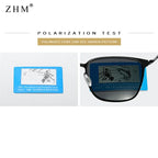 New Arrival Stylish Polarized Sunglasses Men Square Metal Frame Grey Glasses fashion Men Driver driving sunglasses UV400