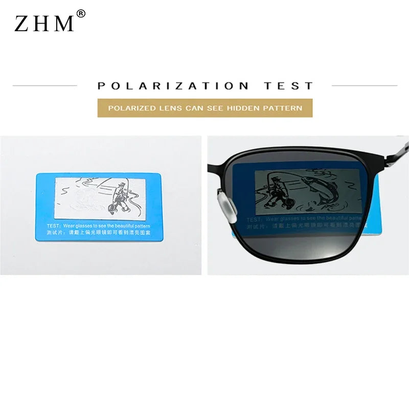 New Arrival Stylish Polarized Sunglasses Men Square Metal Frame Grey Glasses fashion Men Driver driving sunglasses UV400