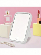 Light Up Your Beauty Routine: LED Makeup Mirror With Adjustable Dimming, Rotating & Storage - USB Vanity Mirror