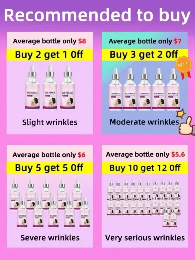 Facial Anti-Wrinkle Serum Fade Fine Lines Anti-Aging Whitening Moisturizing Remove Freckles Brighten Facial Skin Care
