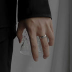 Ring For Men Simple Metal Twist Wide Index Rings Personality Punk Opening Rings Jewelry Gifts For Unisex 2024