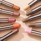 10 Color Double Ended Eye Shadow Stick With Sponge Brush Pearlescent Lasting Eyeshadow Pen Contouring Portable Makeup Cosmetics