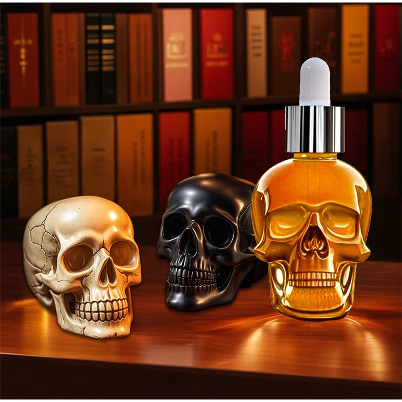Men's Beard Care Perfume Oil 15ml Gentleman Fragrance Long-lasting Fragrance Brand Skull Perfume Portable Fresh Eau De Perfume