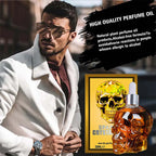 Men's Beard Care Perfume Oil 15ml Gentleman Fragrance Long-lasting Fragrance Brand Skull Perfume Portable Fresh Eau De Perfume