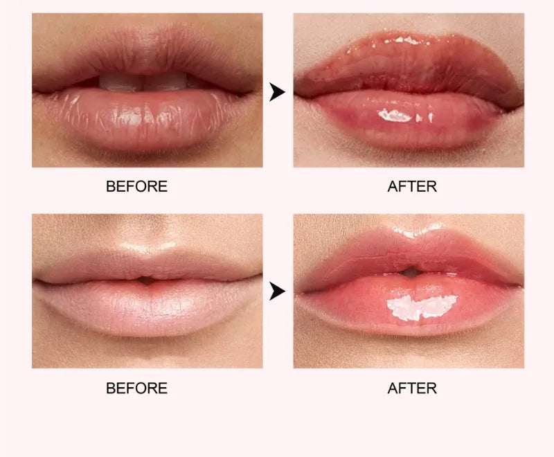 Lip Plumping Booster Lasting Sexy Plumper Glitter Red Nude Lipstick Liquid Waterproof Moisturize Oil Lipgloss Makeup Lip Care