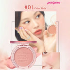 Single Color Blush Palette, Matte Fine Powder Cheek Blush, Non-Cakey, Long-Lasting, Nude Makeup, K-Beauty Cosmetic