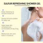 Sulfur Shampoo Shower Gel Set Moisturizing Dry Skin Cleaning Scalp Remove Dandruff Oil Control Deep Nourishing Smooth Body Wash
