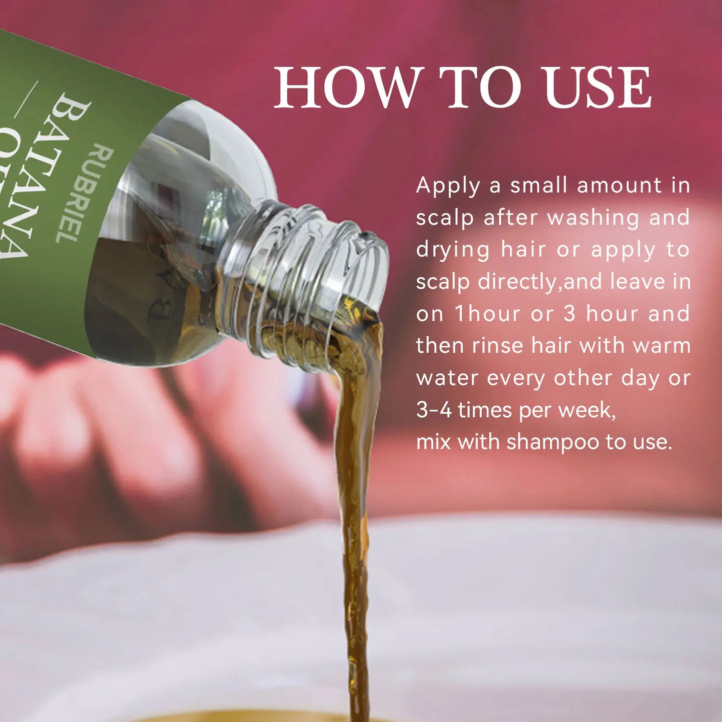 100ML Batana Oil Shampoo Soothing Scalp Intense Repair Batana Nourishing Shampoo with Rosemary Extract for All Hair Types