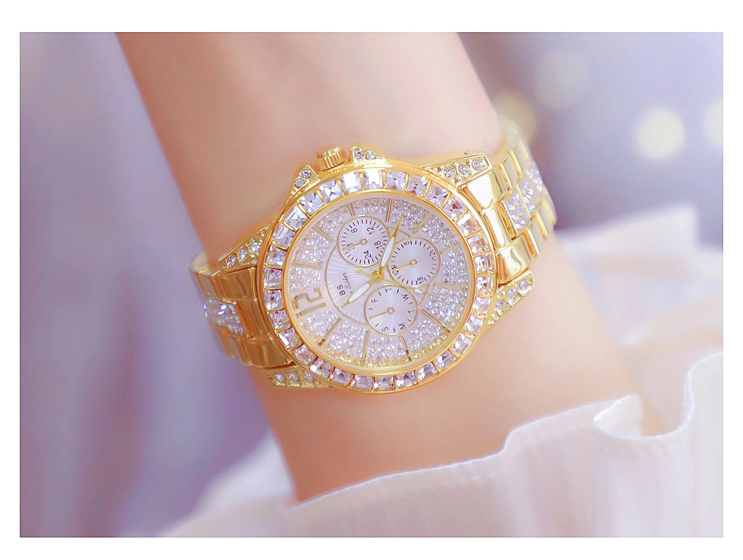 Luxury Women Watch Fashion Diamond Wrist  Silver Gold Watches for Girls Waterproof Clock Reloj Mujer Dress Gifts