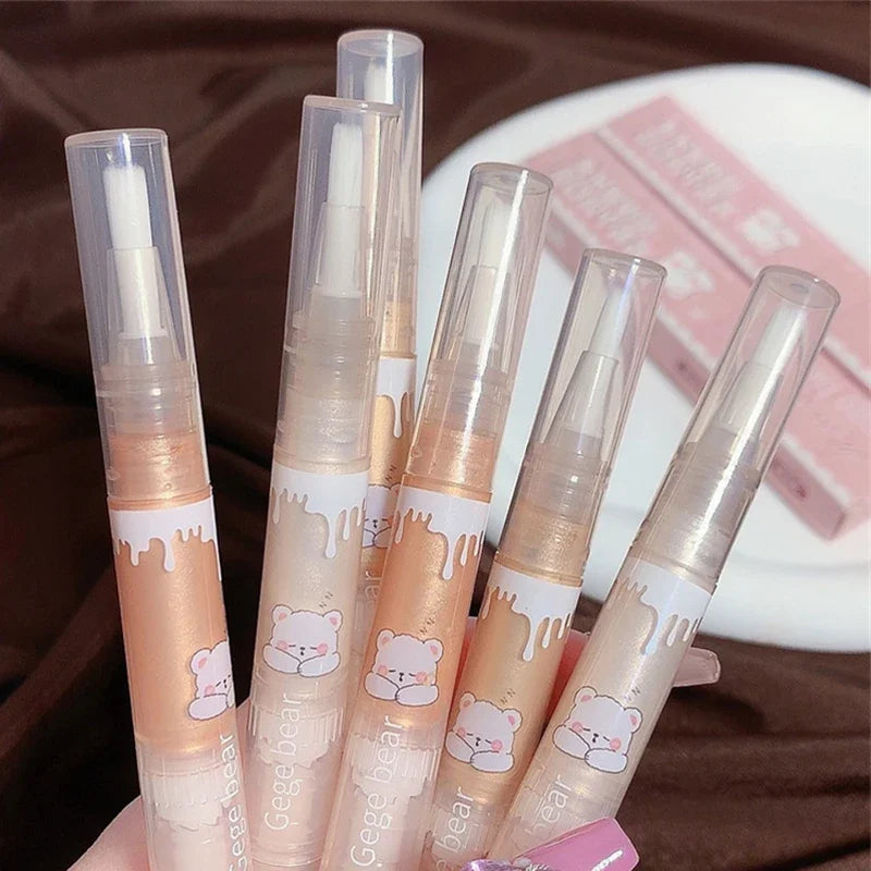 Waterproof Shiny Diamond Highlight Pen Eye Makeup Highlighter Long Lasting Pearl White Brighten Silkworm Shadow Liquid Highlight