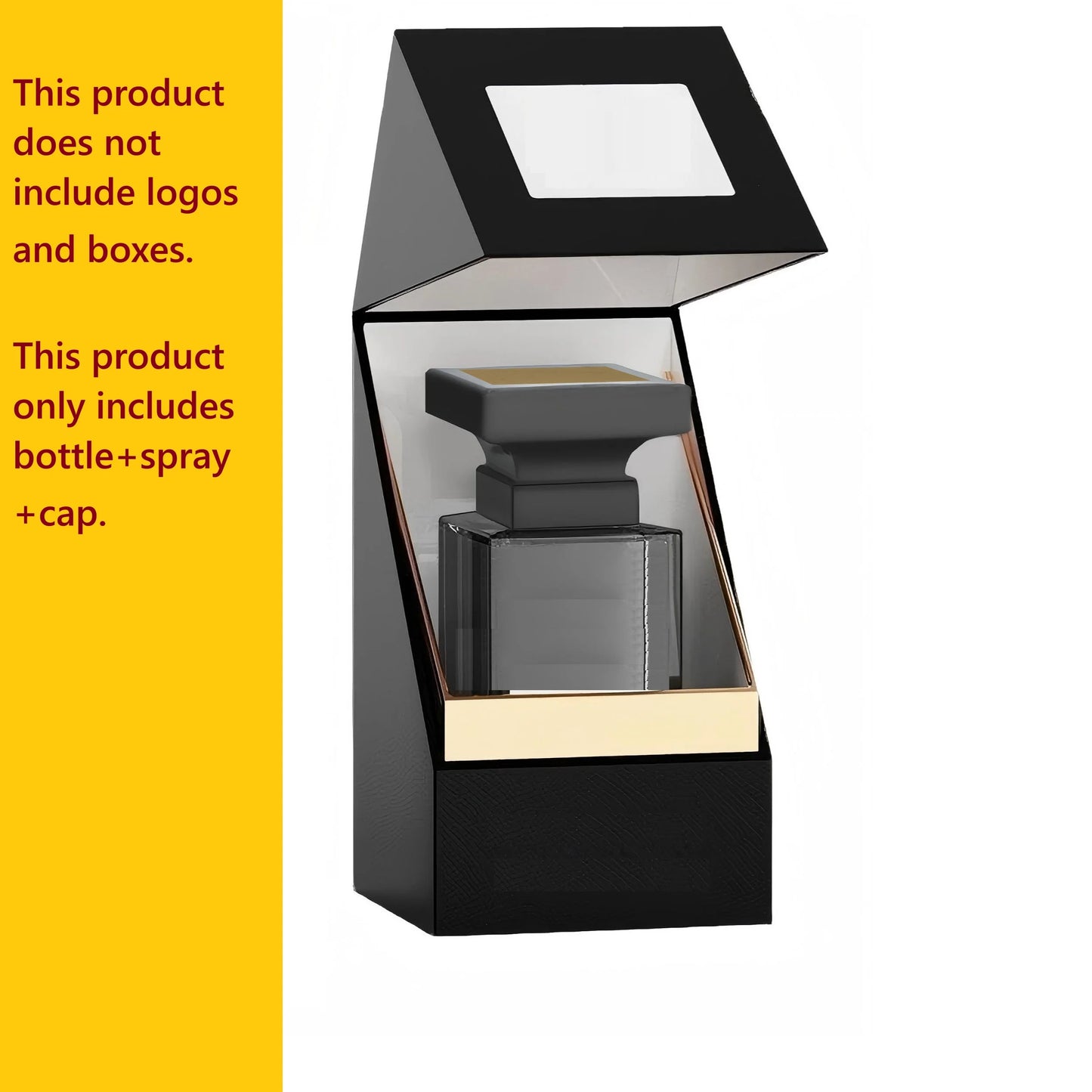 Luxurious 50ml Colorfuled Glass Perfume Bottle, Black Men's Perfume Empty Bottle Without Logo and Box
