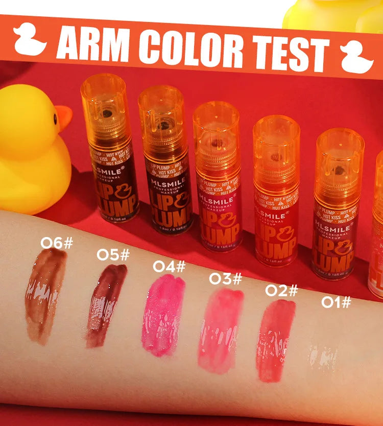Mirror Like Lip Gloss Plumping Oil Transparent Hydrating Glaze Cute Duck Design Pouty Lips Liquid Stick Shiny Finish