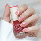 Nail Polish Without Baking Lamp White Fine Glitter Non-baking Non-peel Transparent Shiny Oil Base Coat Nude Nail Polish