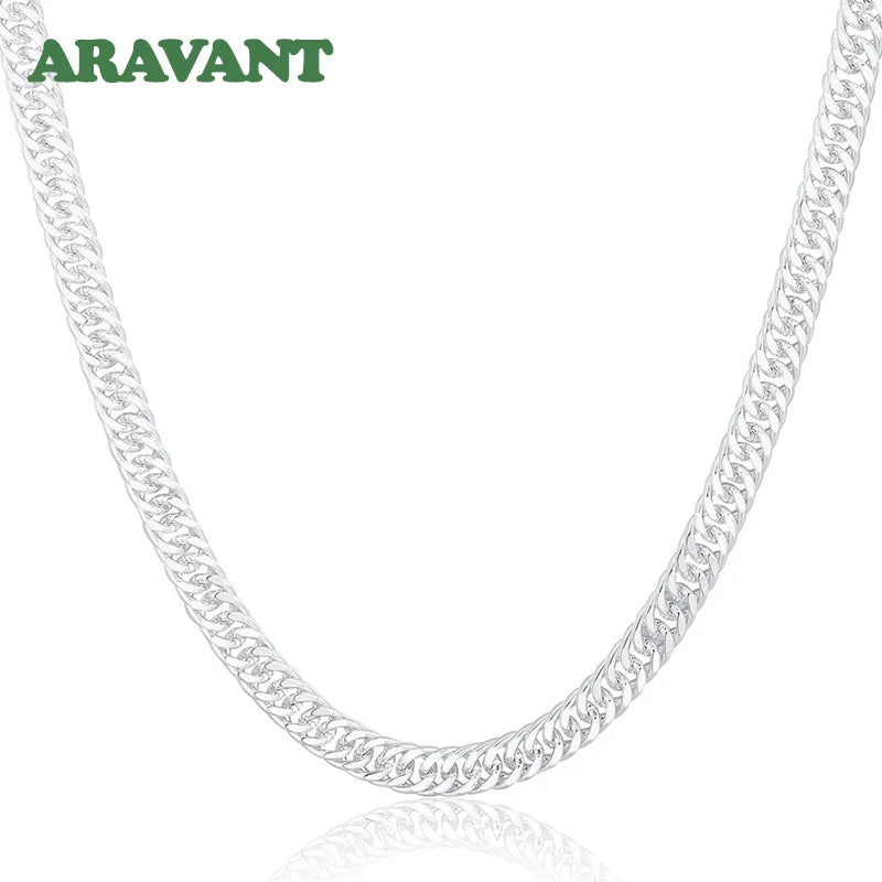 Aravant 925 Silver 10MM Necklaces Chain For Men Women Fashion Jewelry
