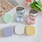 Women Color Contact Lens Case Red Heart Contact Lenses Box for Eyes Care Kit Glasses Case Holder Container