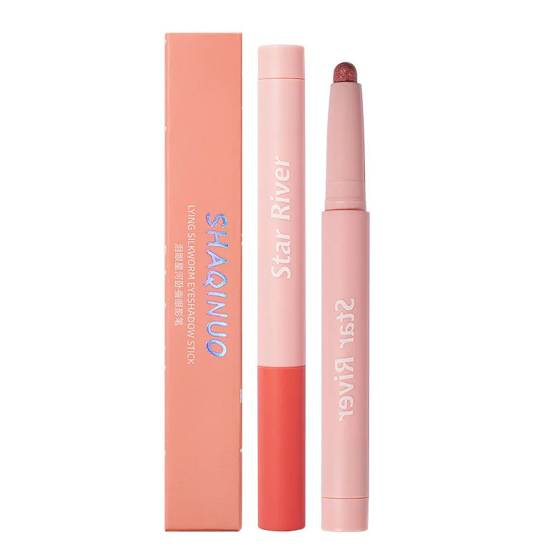 Diamond Glitter Eyeshadow Liner Pencil Face Makeup Highlighter Long lasting Matte Pink Silkworm Champagne Gold Eyeliner Pen
