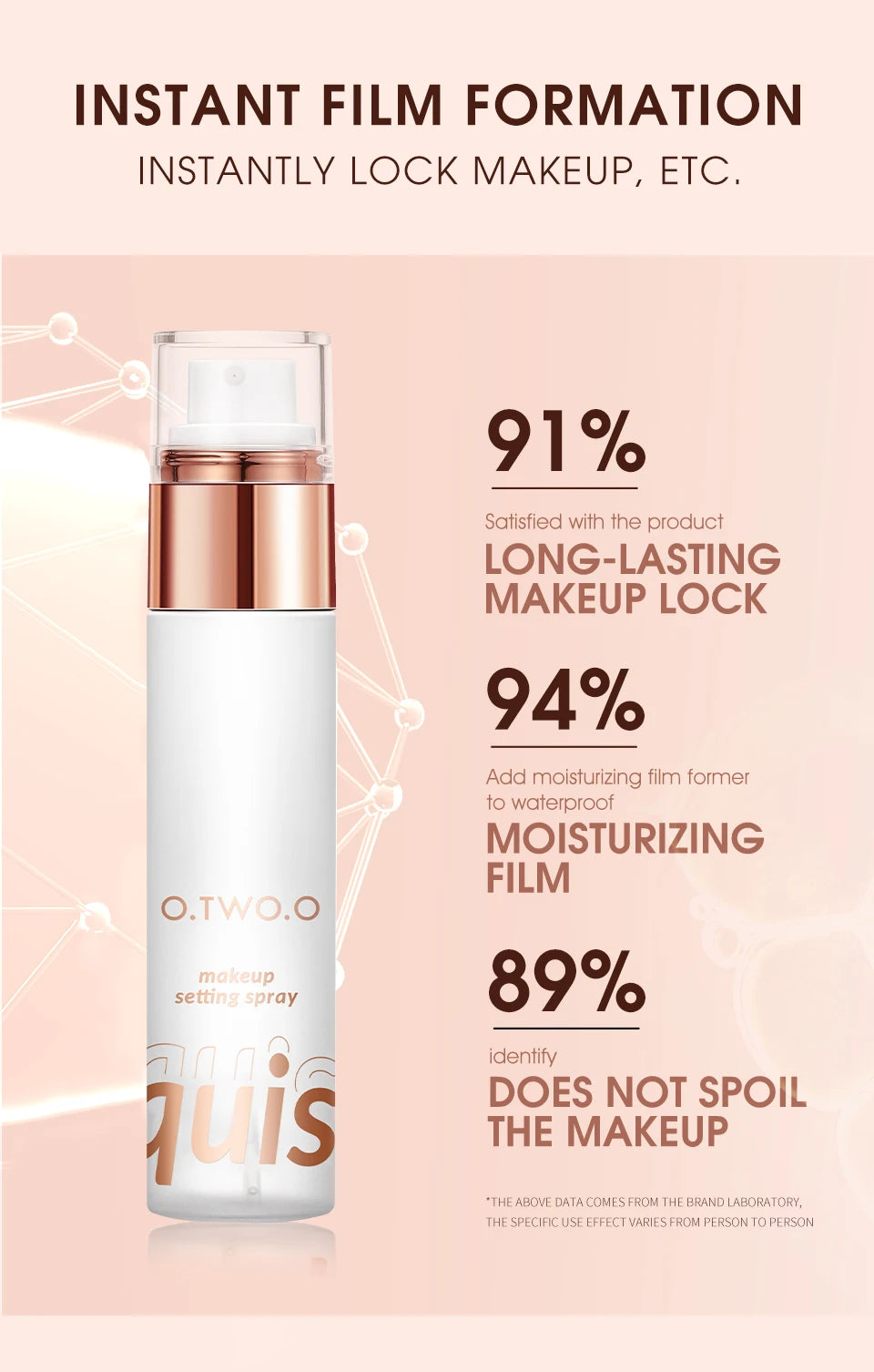 O.TWO.O Setting Spray For Makeup Moisturizing Lasting Makeup Finishing Spray Instant Film Formation Make up Lock Spray
