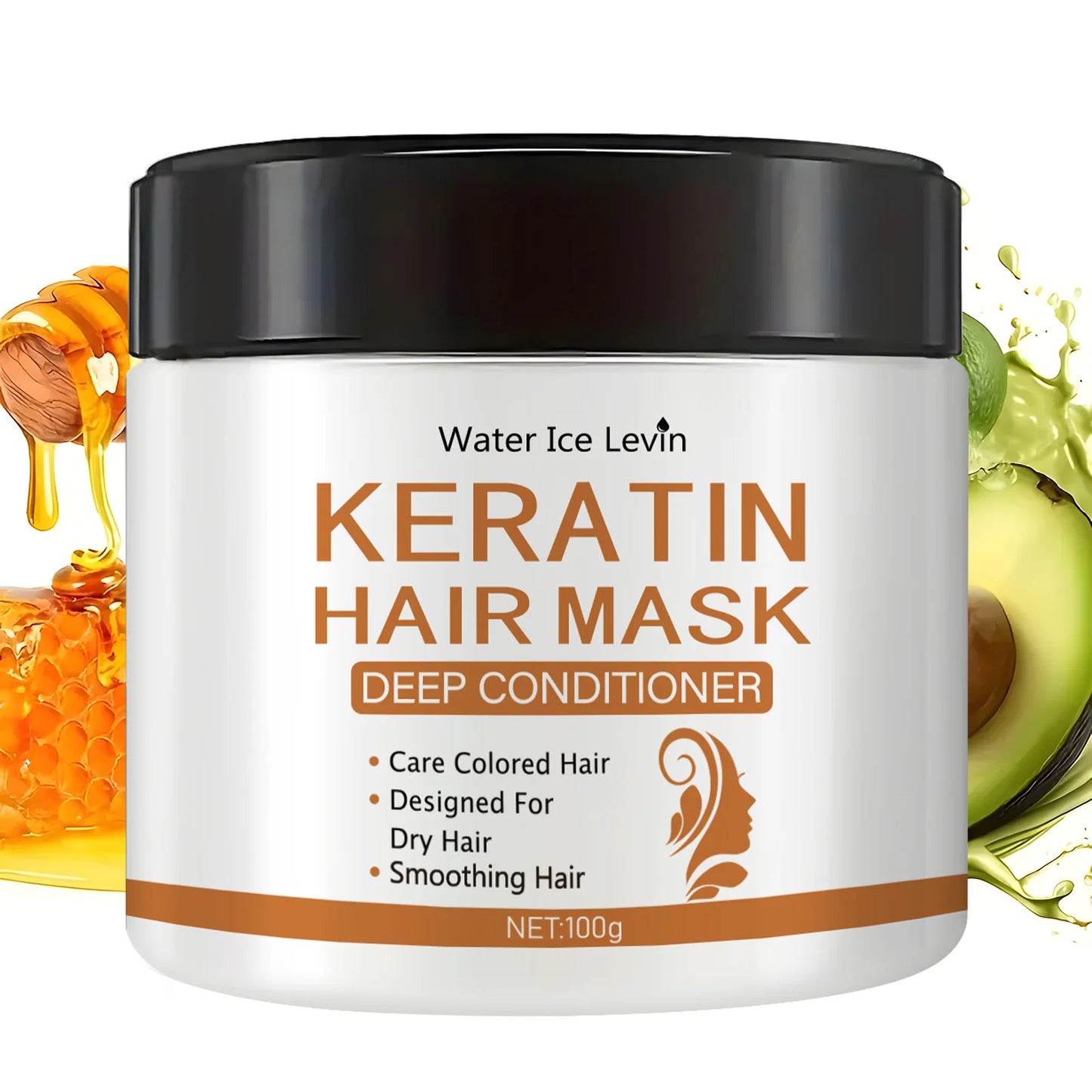 Keratin Hair Mask - Deep Conditioning Treatment for Dry, Damaged Hair - Restores Shine, Strength, and Elasticity