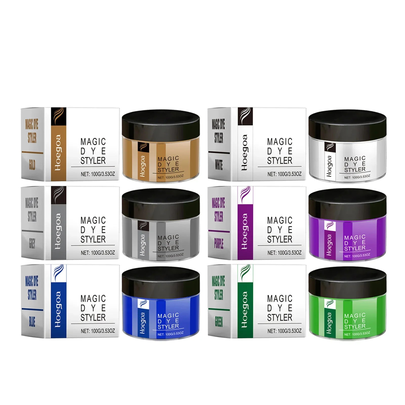 6 Colors Hair Color Wax Dye White Blue Brown Hair Natural Matte Nourish Long-Lasting Hair Coloring Styling Cream For Women Men
