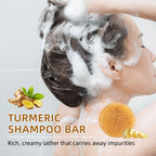 Natural TurmericShampoo Soap Reduce Hair Loss Clean Dandruff Nourish Moisturize Scalp Improve Hair Quality Hair Care Product 60g
