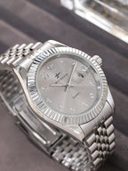 New Men Date Watches High-end Luxury Casual Calendar Stainless Steel Business WristWatch Leisure Sport WristWatch Clock